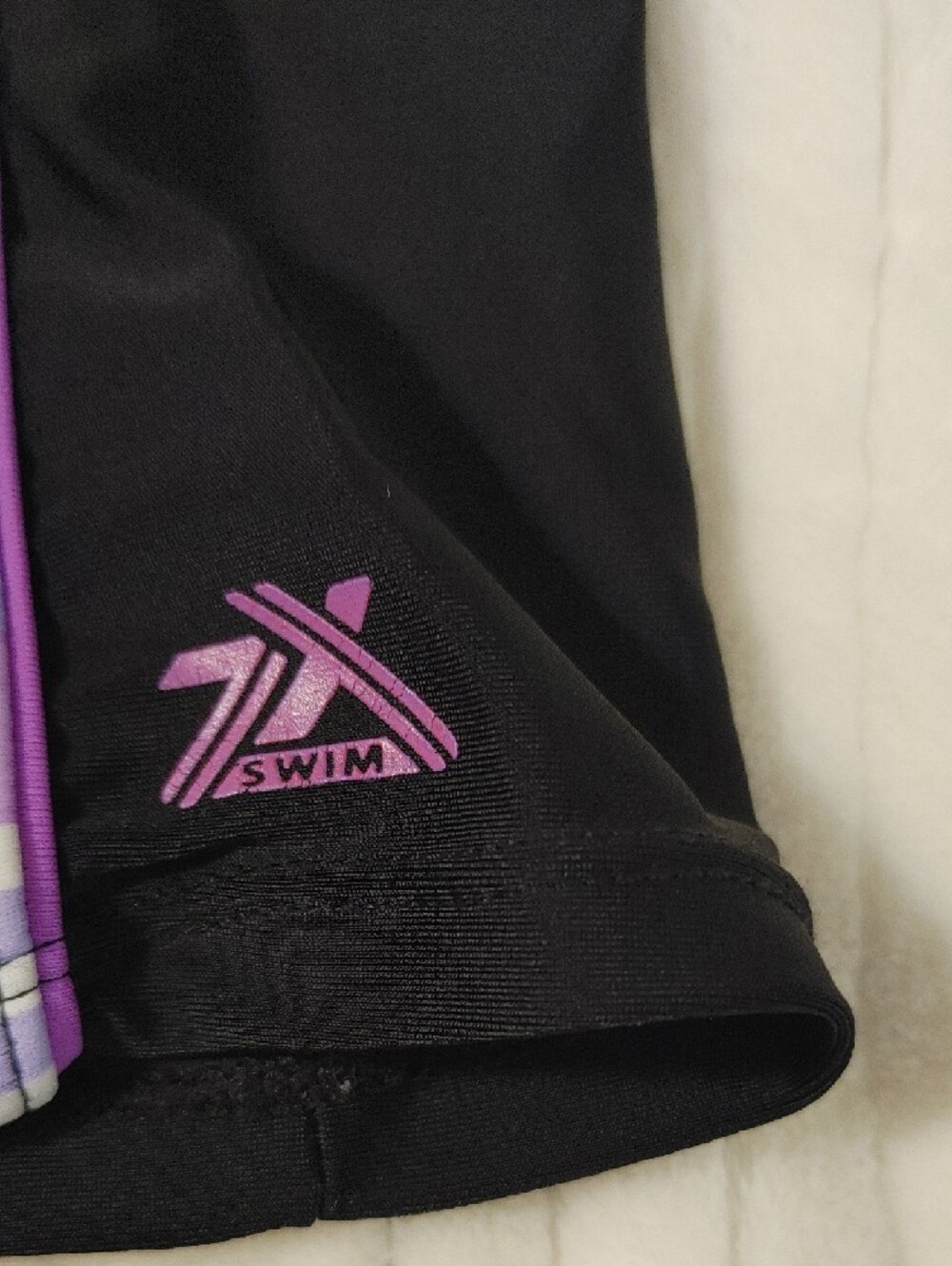 ZeroXposur Purple Plaid Tankini with Black Panels - Picture 2 of 4